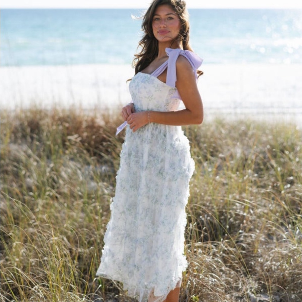 These Three Boutique Brixton Ruffle Maxi Dress Size M